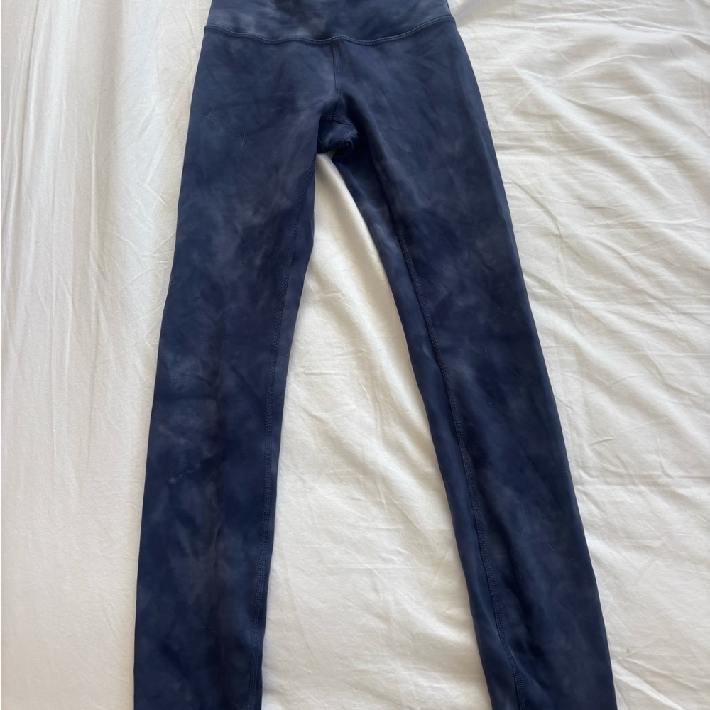 Lululemon Athletica Navy Tie-Dye Leggings